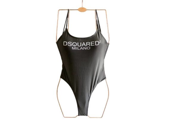 ⁦DSQUARED2 BIKINI WOMEN-Black & White Writing⁩ – תמונה ⁦4⁩