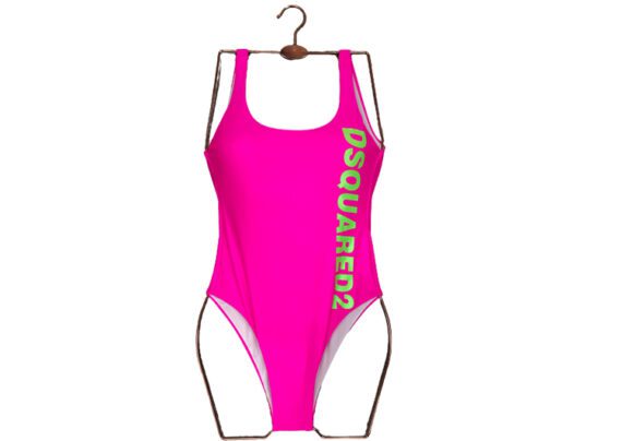 ⁦DSQUARED2 BIKINI WOMEN-Pink & Green⁩ – תמונה ⁦3⁩