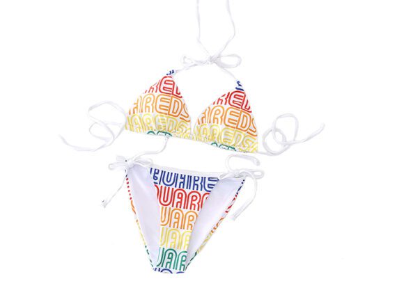 ⁦DSQUARED2 BIKINI WOMEN-White Red Yellow Blue⁩ – תמונה ⁦3⁩